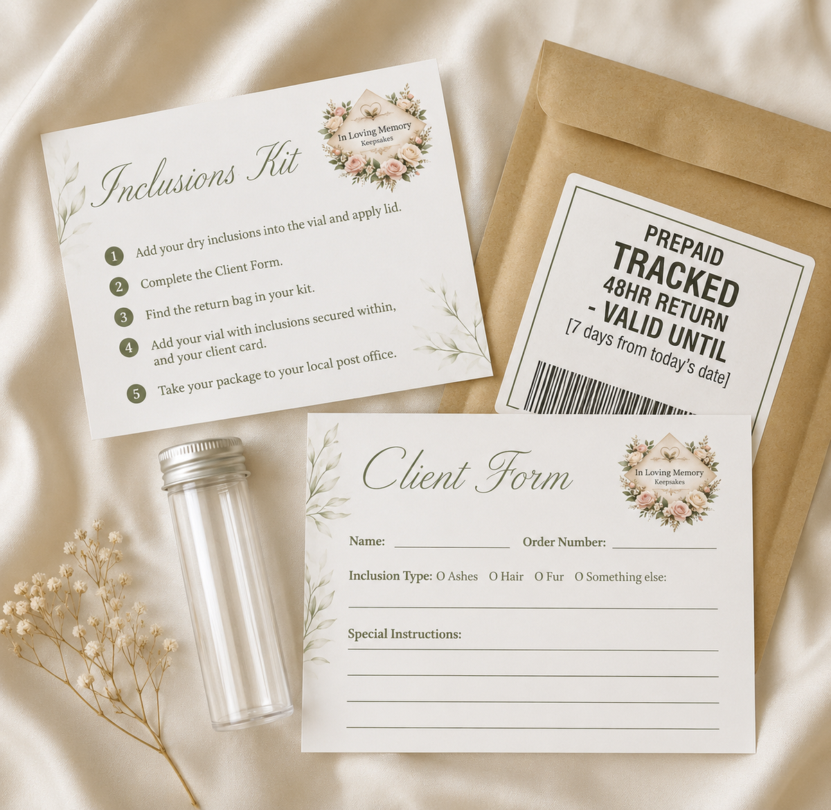 Inclusion postage kit