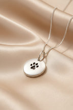 Paw Print Circle Pendant