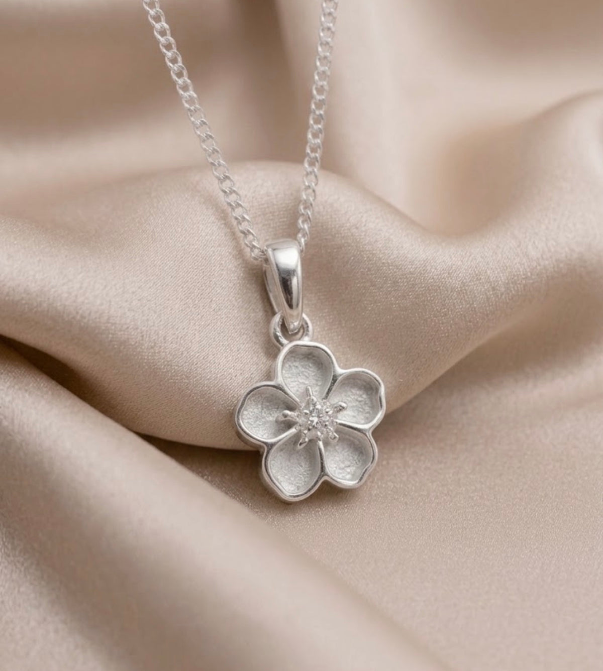 Forget Me Not Flower Pendant