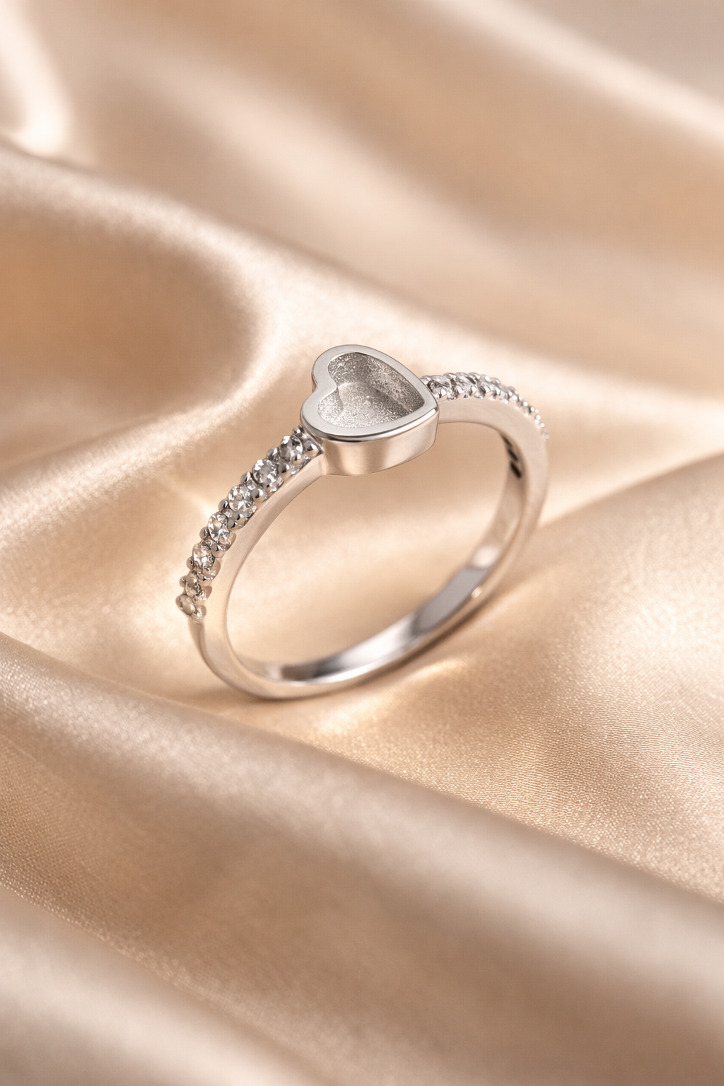 Dainty Heart CZ Ring