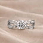 Solitaire CZ Infinity Ring